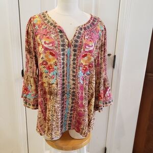 Savanna Jane Multicolor Embroidered Blouse